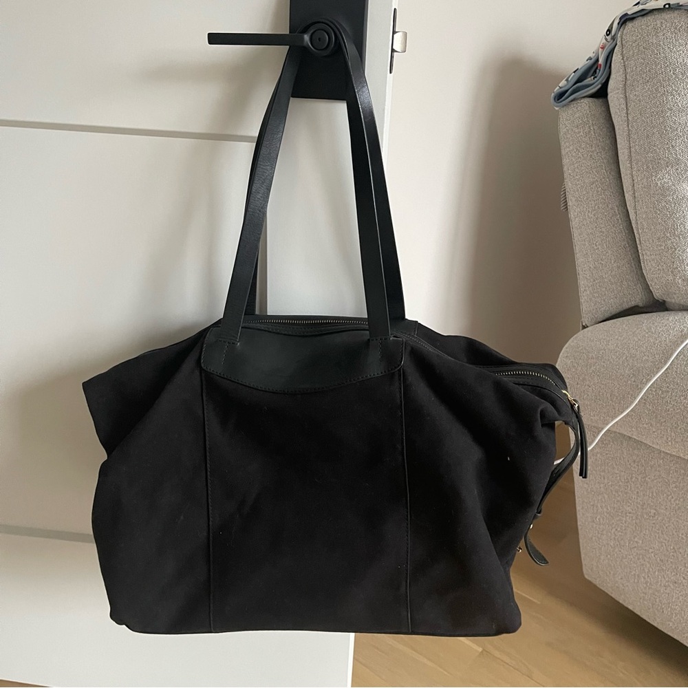 Cuyana Le Sud canvas black overnight Bag